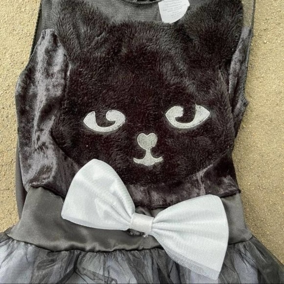 Black Cat Halloween Costume Dress Up Gown Sleeveless Tulle Size Large 10-12 - Picture 4 of 8